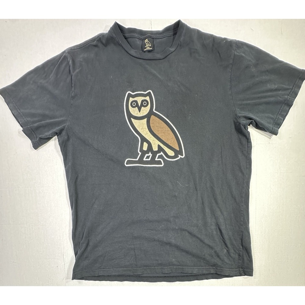 OVO October's Very‎ Own Owl Logo T-Shirt Black Men's Size Large Made in Canada